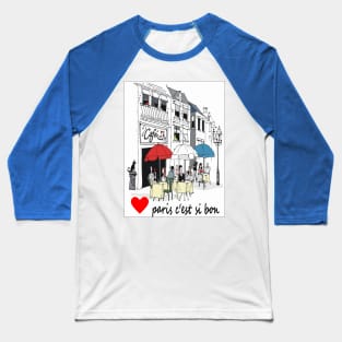 Romantic Paris print Baseball T-Shirt